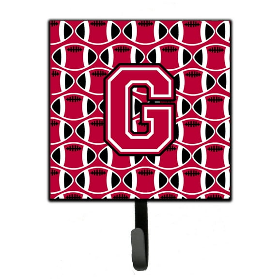 Letter G Football Crimson and White Leash or Key Holder