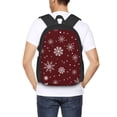 thumbnail image 4 of Fotbe Romantic white snowflakes Pattern Student Backpack –School backpack Large Capacity Durable and Ergonomic Backpack with Laptop Compartment and Multiple Pockets, 4 of 6