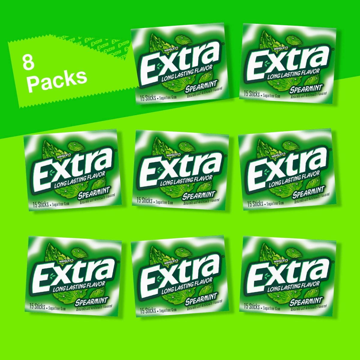 Extra Spearmint Sugar-Free Gum Value Pack - 120ct - Pack of 2