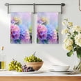 thumbnail image 3 of Pink Purple Floral Kitchen Towels Set of 4, Spring Hydrangea Flower Fantasy Botanical Absorbent Dish Towels for Kitchen, Microfiber Hand Towel, Quick Drying Tea Towel for Cleaning Dishcloths, 3 of 7