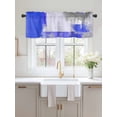 thumbnail image 2 of Valances for Windows Blue Grey Rod Pocket Cafe Window Treatments Valance Curtains for Kitchen Bathroom Laundry Basement Windows 56"x16", 2 of 9