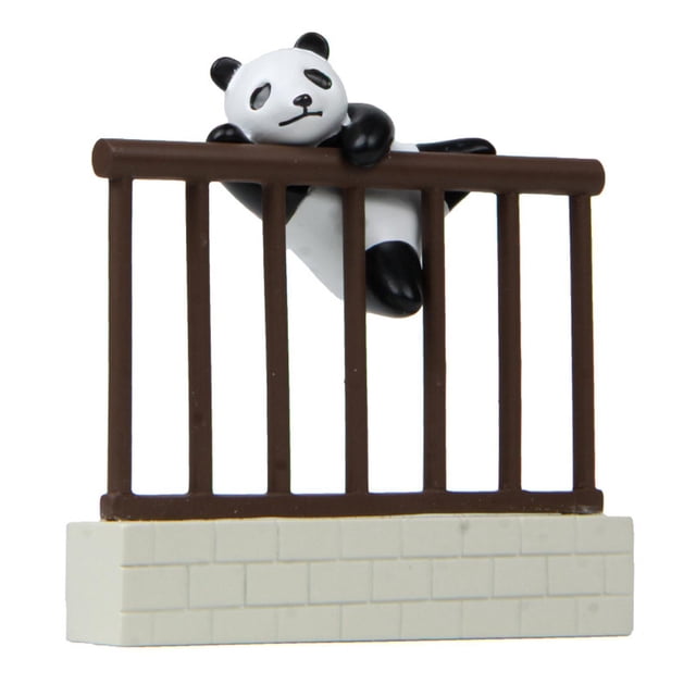 Accesorio fotográfico de valla de panda a microescala para oficina, sala de estar y dormitorio C