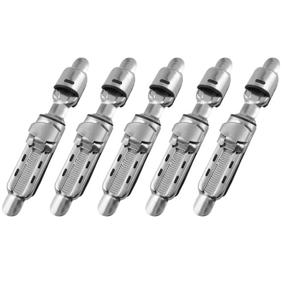 Fishing Reel Seat Stainless Steel Rubber Inserts Corrosion Proof Lightweight Adjustable 5 Pack Set