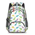 thumbnail image 2 of Colorful Dinosaurs Pattern Cute School Backpack Bag with Padded Back and Adjustable Shoulder Straps 16.9 X 12.6 X 5.9 Inches, 2 of 5