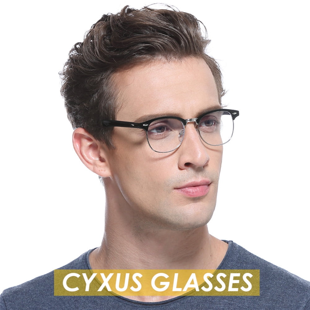 men's semi rimless glasses