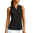 thumbnail image 2 of TGSLY Women's Golf Shirts Quick-Dry Athletic Collared V Neck Sleeveless Workout Tank Tops Dressy Casual Solid Color Golf Tennis Vest S, 2 of 10