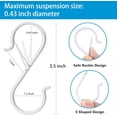 thumbnail image 2 of Minzimin 10/20 Pcs S Hooks for Hanging, Heavy Duty S Shaped Hooks Silver, Kitchen Hooks, S Hanger Hooks for Plants, Pots, Towels and Bags, with Safety Buckle Design, 3.5 Inch, 2 of 7