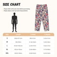 thumbnail image 4 of Lsque music Skull record Retro Print Women's Pajama Pants, Lounge Pant - Comfortable Home Wear,Elastic Waistband, Stylish Design-X-Large, 4 of 9