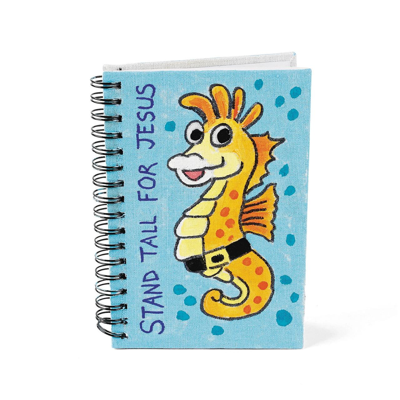 Do It Yourself White Canvas Notebooks 12 - Craft Kits - 12 Pieces