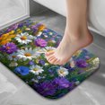 thumbnail image 5 of 1pc Beautiful Flower Absorbent Non-Slip Bathroom Thickened Flannel Rug Decor,Soft,Quick Drying,Suitable For Indoor/outdoor Use,Bathrooms,Bedrooms,Kitchens,Terrace,Laundry Rooms,16"x24", 5 of 7