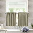 thumbnail image 2 of Window Half Short Curtains (2 Panels) High Density Material Light Blocking Privacy Protection For Small Spaces Bedroom Dining Room Kitchen Bathroom, Elegant Design Complements, 2 of 6
