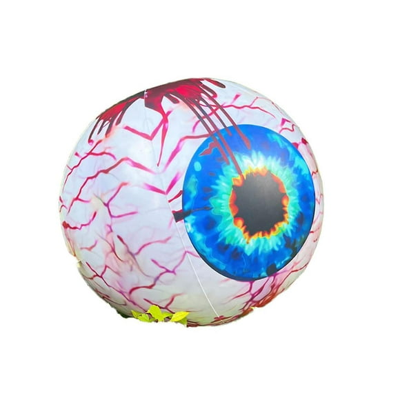 Halloween Inflatable Glowing Eye Ball Decorative Light Water Beach Outdoor Floating Ball Glowing Ball (50cm)