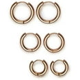 thumbnail image 3 of Pendientes de aro Laklulu de acero inoxidable quirúrgico, 8 mm, 10 mm, 12 mm, para cartílago, hélice, para hombres, mujeres, niñas y niños, 3 of 3