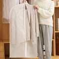 thumbnail image 3 of Riguas Clothes Cover Transparent Breathable Foldable Zipper Closure Moisture-proof Save Space Waterproof Garment Dress Hanging Bag Closet Storage Pouch Home Supplies, 3 of 8