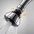thumbnail image 2 of Wideskall 3-Pack 360 Rotate Swivel Dual Settings Nozzle Aerator Faucet Adapter Water Saving Tap, 2 of 4