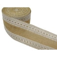 thumbnail image 3 of IBA Indianbeautifulart Burlap Ribbon For Diy&nbsp;Wedding Home Decoration Gift Wrap Crafting Lace Wired Jute Trim 10 Yards-3 Inches, 3 of 6