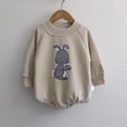 thumbnail image 3 of Gibobby Mameluco niña de manga larga de algodón con estampado de otoño para bebés recién nacidos, niñas y niños, ropa(Gris, 18-24 Meses), 3 of 4