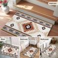 thumbnail image 5 of Orange Beige Boho Bathroom Mats 2x3 FT, Non Slip Small Kitchen Mat, Vintage Ethnic Tribal Southwestern Washable Soft Backed Front Door Throw Rugs Non-Shedding Indoor Outdoor Doormat for Entryway Sink, 5 of 8