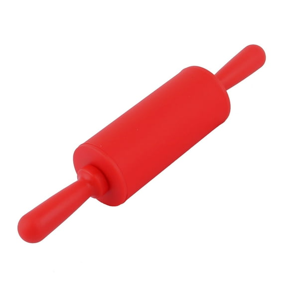 Restaurant Silicone Surface Dumpling Pastry Making Tool Dough Rolling Pin Red