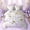 Purple, variant on Erosebridal Spring Garden Flower Twin Bedding Sets, Girls Floral Dragonfly Bedding Comforter Set, Pink Reversible, 7-Piece