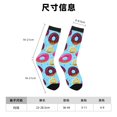 thumbnail image 3 of Honeii Donuts Print Adult Socks,Crew Socks,Casual Calf Socks,Daily Wear Socks for Men & Women, Perfect for Sports, Casual and Everyday Use, 3 of 6