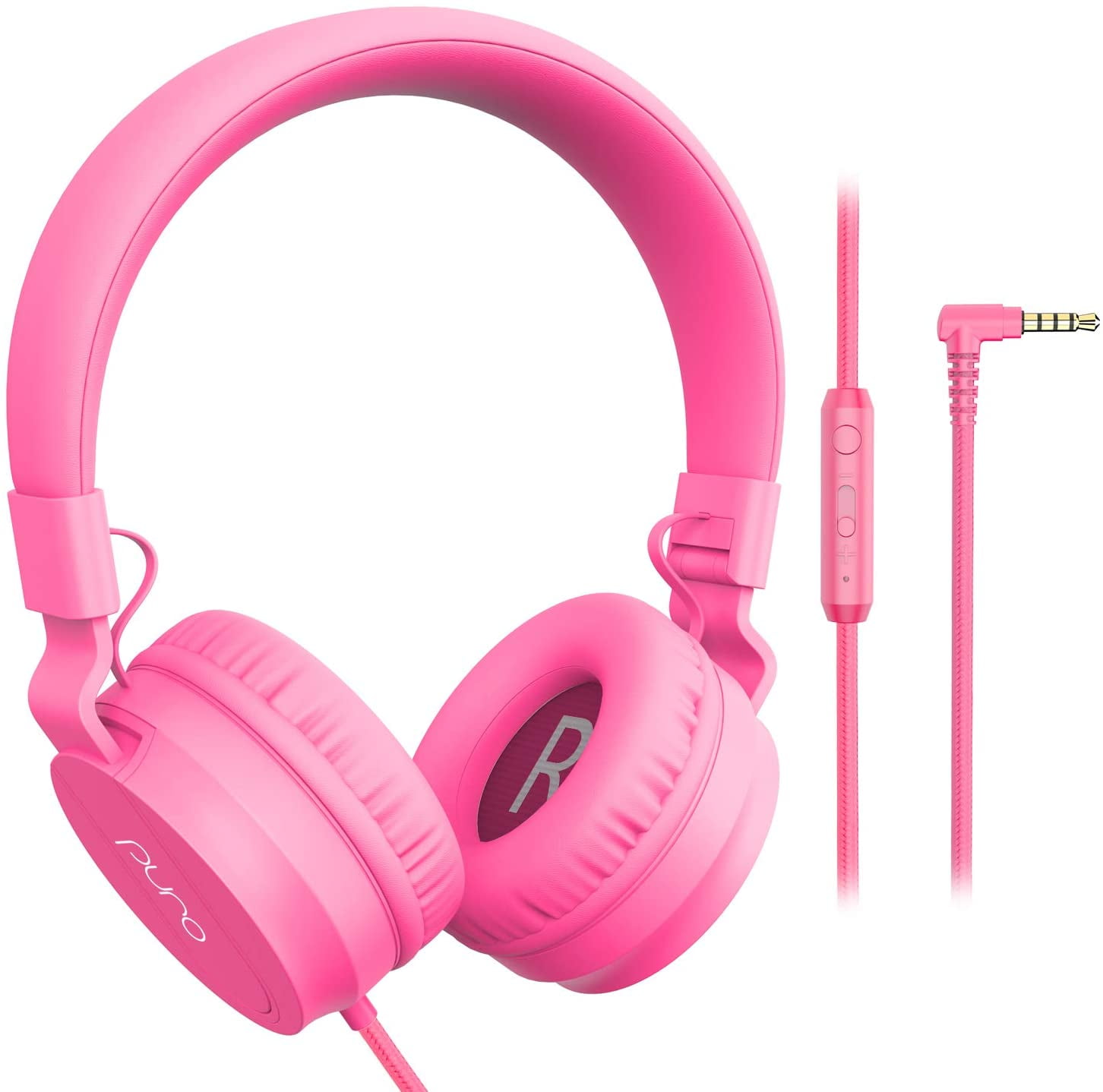 Puro Sound PuroBasic Wired Volume Limited Headphones, Pink Walmart
