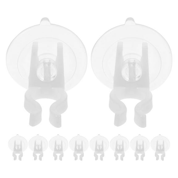 Ferencaa 10pcs Led Candle Holders With Suction Cups For Windows Candle Stand Clear Suction Cup Holders Wall-Mounted Suction Hooks