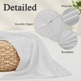 thumbnail image 3 of White Burlap Texture Body Pillow Covers 20"x60", Farmhouse Vintage White Soft Brushed Microfiber Breathable Throw Pillow Covers, Decorative Pillowcase with Zipper for Couch Sofa Bedroom Living Room, 3 of 9