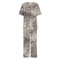 thumbnail image 4 of Puntoco Traje De Verano Para Mujer Pantalones Cortos De Color Con Estampado De Moda Traje Casual De Dos Piezas Puntoco Puntoco-5725, 4 of 5