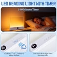 thumbnail image 4 of Luz LED para leer Luz de libro plana recargable con 3 colores temporizador regulable para lectura nocturna placa dibujable, 4 of 8
