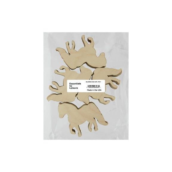 Essentials By Leisure Arts Arts Flat Wood Shape 24pc Pony