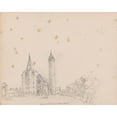 thumbnail image 2 of James Moore 24x20 Gold Ornate Framed and Double Matted Museum Art Print Titled - Brechin Cathedral and Round Tower, Scotland (1792), 2 of 4