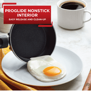 T-fal Easy Care Nonstick Cookware, Covered One Egg Wonder Fry Pan, 4.5 inch, Black
