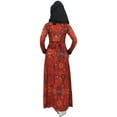 thumbnail image 2 of Bimba Women's Orange Long Sleeve Abaya Islamic Dress Maxi Gown Burqa With Hijab - 14, 2 of 2
