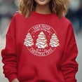 thumbnail image 4 of VILOVE Women Farm Fresh Christmas Tree Cakes Sweatshirt Christmas Crew Neck Sweater Xmas Gifts Top Casual Long Sleeve Tops, 4 of 6