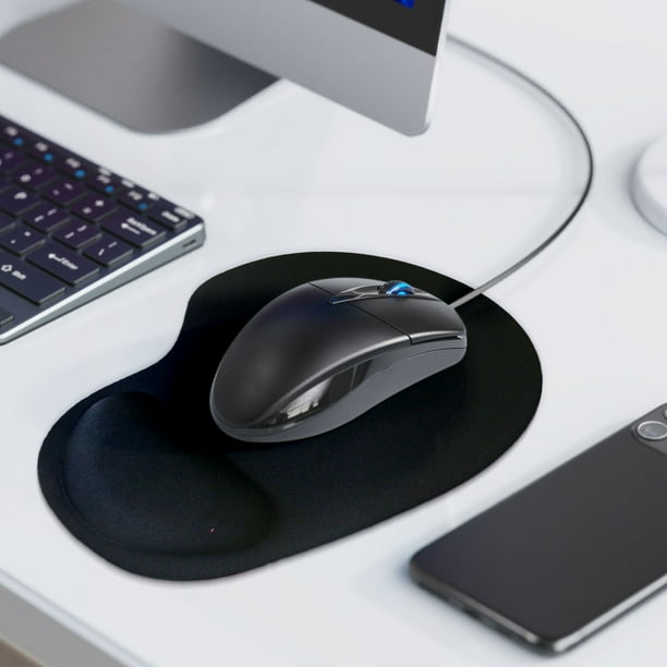 Uuiauoio Office Mousepad with Gel Wrist Support - Ergonomic Gaming Desktop Mouse Pad Wrist Rest - Design Gamepad Mat Rubber Base for Laptop Computer -Silicone Non-Slip Special-Textured Surface