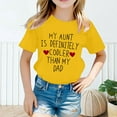 thumbnail image 3 of MEZZALL T-Shirt à Manches Courtes Imprimé Mode Mignon pour Filles, Col Rond, Été, Décontracté, Jaune, 6-8 Ans, 3 of 4