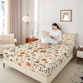 thumbnail image 4 of Homewish Chic Flowers 4pcs Bed Sheets for Female Men Adults,Spring Garden King Sheets,Flying Butterflies Super Cozy Sheet Set,Super Cozy Room Decor, 4 of 7
