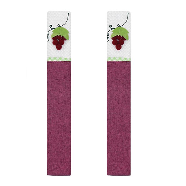 Gants de Poignée de Porte de Réfrigérateur 1 Paire Gants de Poignée de Réfrigérateur en Tissu Réutilisables Motif Raisin Double Porte Manchon de Poignée de Réfrigérateur Outil de Maison