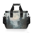 thumbnail image 7 of FORMRS Insulated Cooler Bag 24 Cans Capacity Soft Leakproof Lunch Box with Side Pockets, Moon and House, 7 of 7
