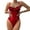 Red, variant on WZXFASHION Women's Lace Mesh Through Top Fashion Trend Street Metal Chain Design Bodysuit Intimates White L