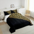 thumbnail image 3 of jejeloiu Jungle Leopard Cheetah Bedding Comforter Set,Gold Sequin Print Twin Comforter Sets,Modern Minimalsit Aesthetic Bedding Set For Girls Teens,Breathable Home Decor,2pcs, 3 of 8