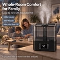 thumbnail image 6 of Mistvibe 6L Ultrasonic Cool Mist Humidifier for Bedroom Large Room, 3‑Level Mist, 360° Rotatable Nozzle, Quiet Humidifier for Home Office Nursery White, 6 of 10