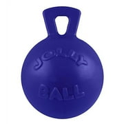 Jolly Pets Tug-n-Toss Heavy Duty Dog Toy Ball with Handle, 4.5 Inches/Small, Blue