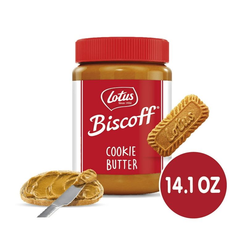 Biscoff Cookie Butter, Lotus Creamy Nut-Free Spread, 14.1 oz Jar 