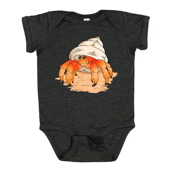 Inktastic Cute Hermit Crab on Beach Boys or Girls Baby Bodysuit
