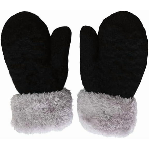 Jtbuh XLY  Winter Soft Warm Mittens - Cold Weather Cozy Thermal Elastic Knit Gloves