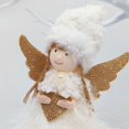 thumbnail image 6 of AUTUMN Christmas Cute Angel Decoration Pendant, Acrylic Flat Christmas Cute Fruit Car Rear Dangle Interior, Handmade Knitted Keychain Charms Bag, Car Decor Accessories (White), 6 of 7