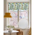 thumbnail image 4 of Birds Cage Kitchen Valances for Windows Farmhouse Linen Window Valance Curtain for Living Room Window Treatment Green Botanical Blue Floral Valance Rod Pocket Topper Drape, 54 x 18 Inch, 4 of 6