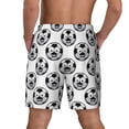thumbnail image 4 of Balery Happy Soccer Mens Swim Trunks Swim Shorts for Men Quick Dry Inseam Beach Shorts with Compression Liner Pocket-Small, 4 of 9